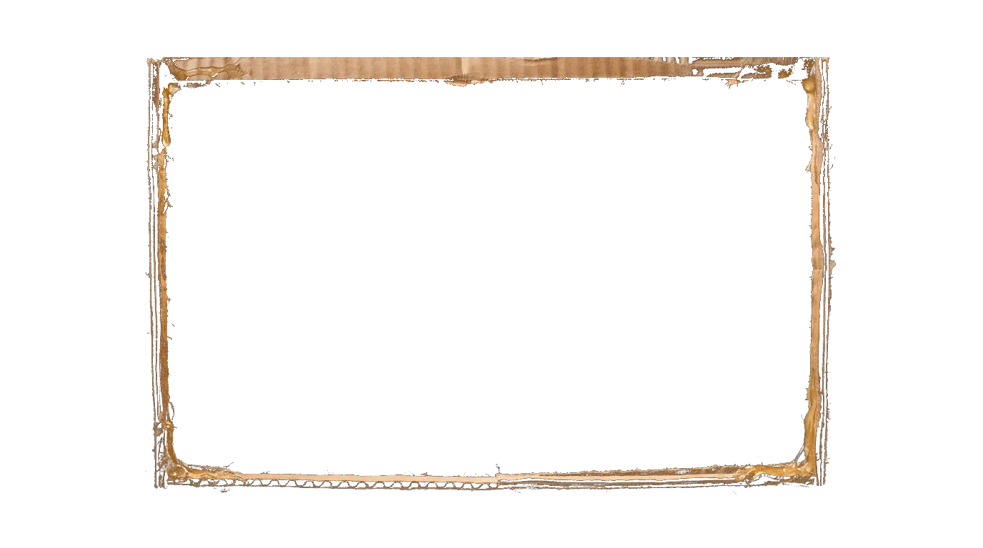 A slender handmade cardboard frame